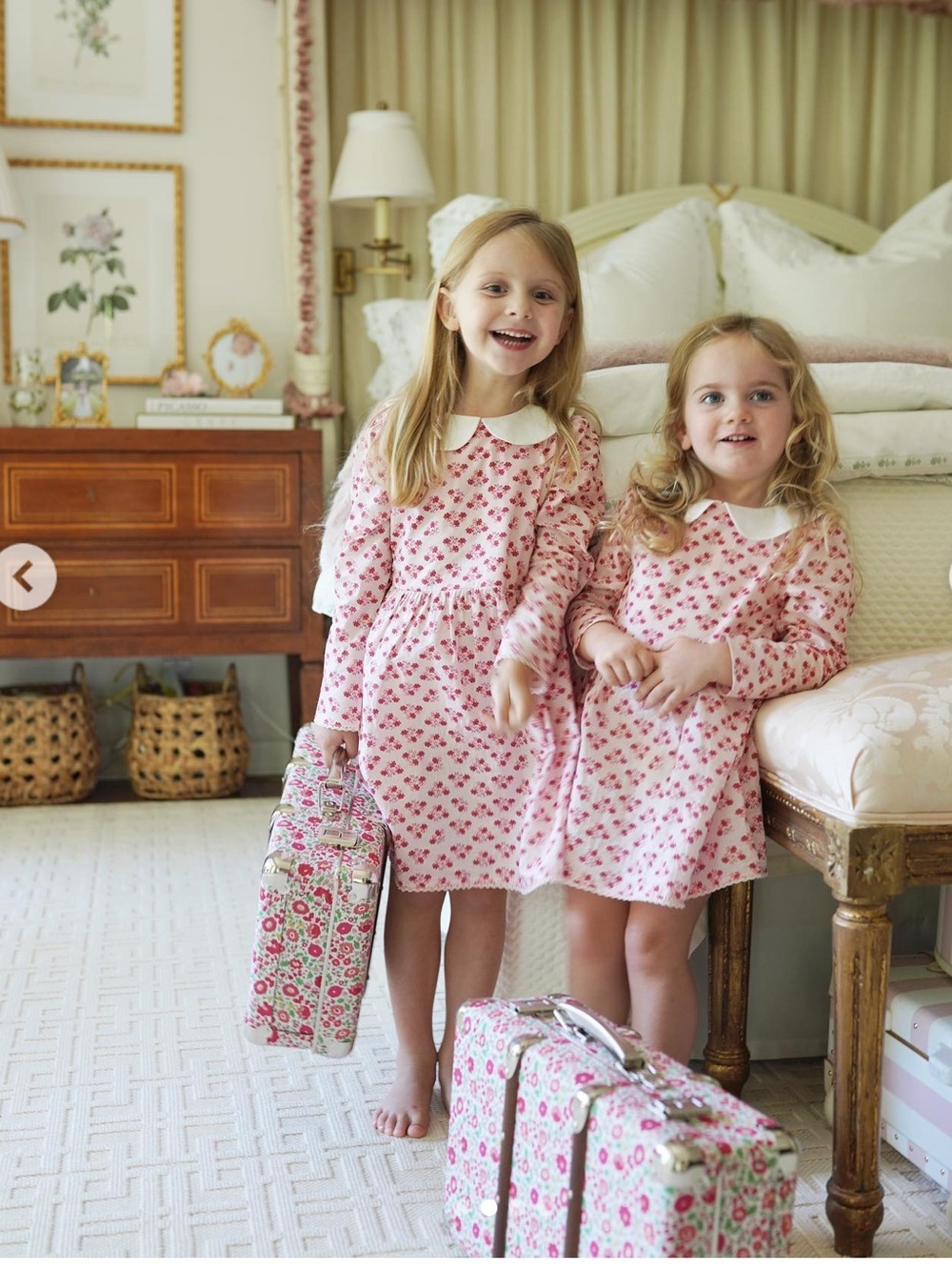 Hill House The Tiny Lottie Dress in Pink Spaced